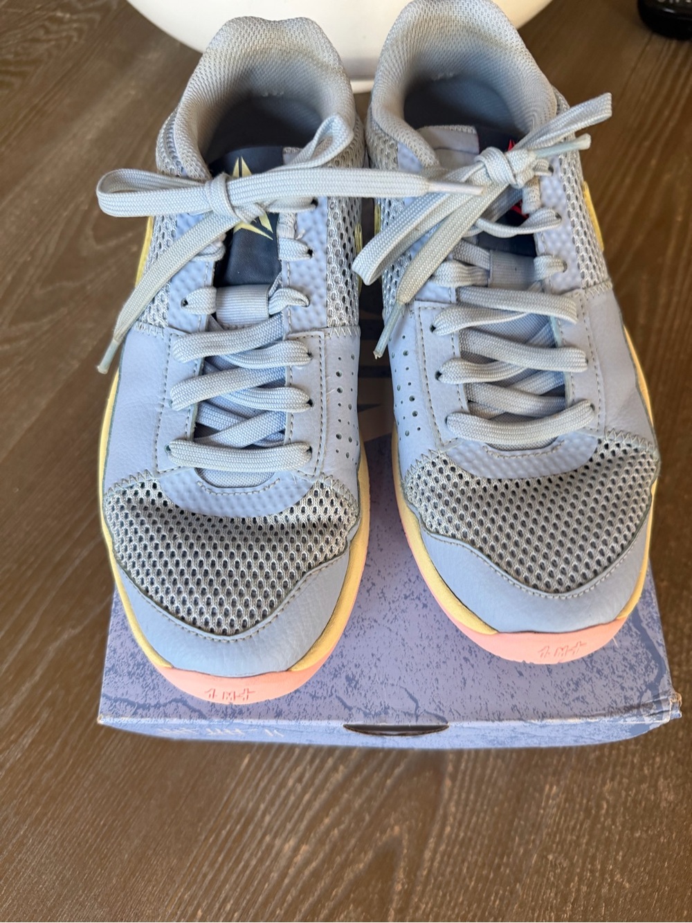 Nike Kids Light Blue, Yellow & Pink Sneakers JA1